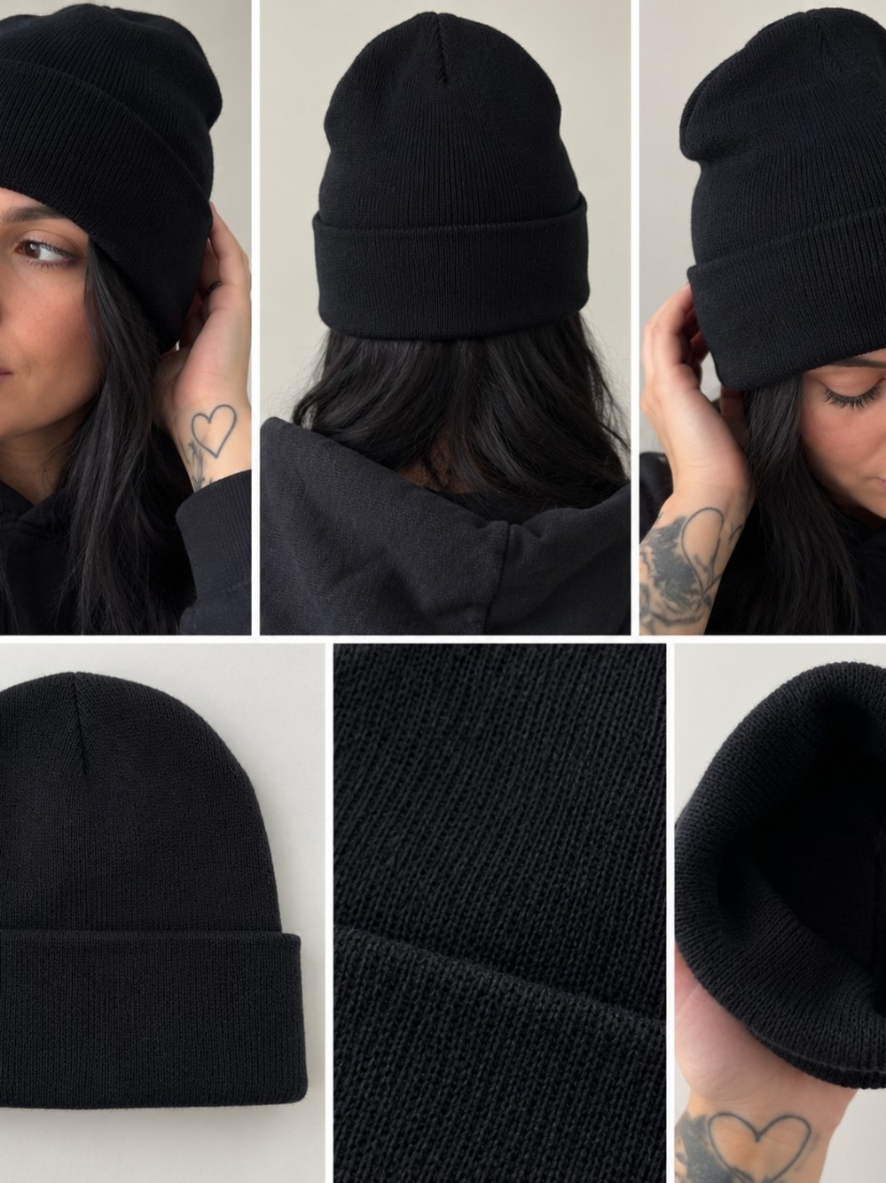 Black Beanie Hat - Classic Knit Winter Cap